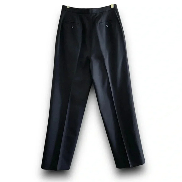 Liz Claiborne Lizsport  Wool Lined Trousers Women's 8 Black Pleated High Waist - Picture 2 of 9